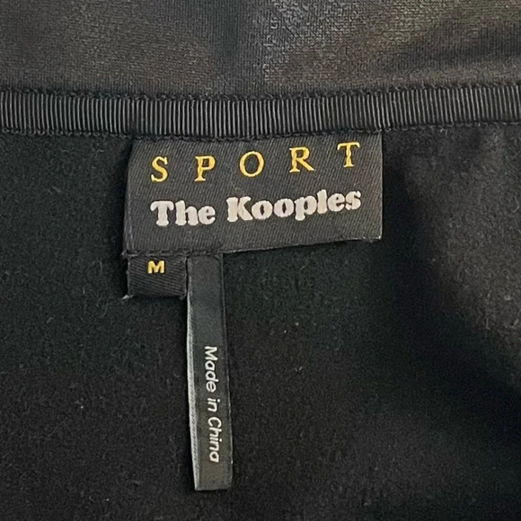 The Kooples Sport Black Vegan Leather Biker Jacket - Picture 9 of 10
